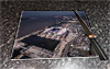 Rectangular glass cuttingboard showing Aerial Photograph of Everton - Everton Stadium