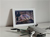 Framed Poster showing Aerial Photograph of Everton - Everton Stadium