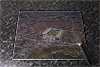 Rectangular glass cuttingboard showing Aerial Photograph of Everton - Goodison Park