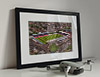 Classic Mounted and Framed Fine Art Print showing Aerial Photograph of Exeter City - St James Park, Exeter