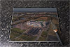 Rectangular glass cuttingboard showing Aerial Photograph of Falkirk - Falkirk Stadium