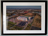Extra Large Classic Mounted and Framed Fine Art Print showing Aerial Photograph of Falkirk - Falkirk Stadium