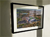 Extra Large Classic Mounted and Framed Fine Art Print showing Aerial Photograph of Falkirk - Falkirk Stadium