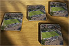 Cork drink coaster showing Aerial Photograph of Farnborough - Cherrywood Road