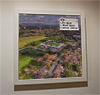 Premium Framed Cork Pin Board showing Aerial Photograph of FC United of Manchester - Broadhurst Park