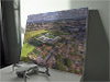 Fine Art Canvas showing Aerial Photograph of FC United of Manchester - Broadhurst Park