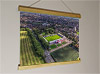 42cm / 16.5" poster hanger with 12x16" landscape print showing Aerial Photograph of FC United of Manchester - Broadhurst Park