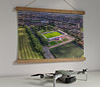42cm / 16.5" poster hanger with 12x16" landscape print showing Aerial Photograph of FC United of Manchester - Broadhurst Park
