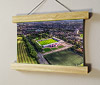 22.5cm / 8.9"  poster hanger with 6x8" landscape print showing Aerial Photograph of FC United of Manchester - Broadhurst Park
