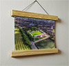 22.5cm / 8.9"  poster hanger with 6x8" landscape print showing Aerial Photograph of FC United of Manchester - Broadhurst Park