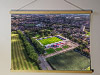 A 62cm / 24.4" poster hanger with 18x24" landscape print showing Aerial Photograph of FC United of Manchester - Broadhurst Park