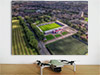 Fine Art Poster showing Aerial Photograph of FC United of Manchester - Broadhurst Park