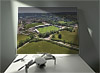 Fine Art Canvas showing Aerial Photograph of Forest Green Rovers - The New Lawn