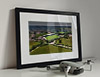 Classic Mounted and Framed Fine Art Print showing Aerial Photograph of Forest Green Rovers - The New Lawn