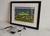 Classic Mounted and Framed Fine Art Print showing Aerial Photograph of Forest Green Rovers - The New Lawn