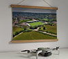 42cm / 16.5" poster hanger with 12x16" landscape print showing Aerial Photograph of Forest Green Rovers - The New Lawn