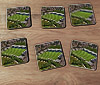 Cork drink coaster showing Aerial Photograph of Forest Green Rovers - The New Lawn