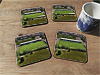 Cork drink coaster showing Aerial Photograph of Forest Green Rovers - The New Lawn