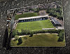 Wooden cork placemat showing Aerial Photograph of Forest Green Rovers - The New Lawn