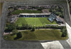 Large white fleece Blanket showing Aerial Photograph of Forest Green Rovers - The New Lawn Large white fleece Blanket showing Aerial Photograph of Forest Green Rovers - The New Lawn