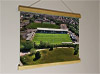 42cm / 16.5" poster hanger with 12x16" landscape print showing Aerial Photograph of Forest Green Rovers - The New Lawn