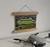 22.5cm / 8.9"  poster hanger with 6x8" landscape print showing Aerial Photograph of Forest Green Rovers - The New Lawn