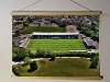 A 62cm / 24.4" poster hanger with 18x24" landscape print showing Aerial Photograph of Forest Green Rovers - The New Lawn