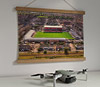42cm / 16.5" poster hanger with 12x16" landscape print showing Aerial Photograph of Grimsby Town - Blundell Park