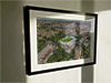 Extra Large Classic Mounted and Framed Fine Art Print showing Aerial Photograph of Halifax Town - Shay Stadium