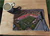 Wooden cork placemat showing Aerial Photograph of Hamilton Academical - New Douglas Park