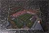 Rectangular glass cuttingboard showing Aerial Photograph of Hamilton Academical - New Douglas Park