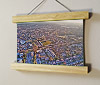 22.5cm / 8.9"  poster hanger with 6x8" landscape print showing Aerial Photograph of Harrogate Town - Wetherby Road