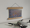 22.5cm / 8.9"  poster hanger with 6x8" landscape print showing Aerial Photograph of Harrogate Town - Wetherby Road
