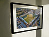 Extra Large Classic Mounted and Framed Fine Art Print showing Aerial Photograph of Harrogate Town - Wetherby Road