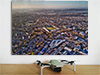 Fine Art Poster showing Aerial Photograph of Harrogate Town - Wetherby Road