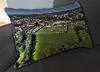 Custom Printed Canvas Cushion showing Aerial Photograph of Havant & Waterlooville - Draper Tools Community Stadium