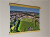 42cm / 16.5" poster hanger with 12x16" landscape print showing Aerial Photograph of Havant & Waterlooville - Draper Tools Community Stadium