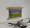Aerial Photograph of Havant & Waterlooville - Draper Tools Community Stadium 22.5cm / 8.9"  poster hanger with 6x8" landscape print showing Aerial Photograph of Havant & Waterlooville - Draper Tools Community Stadium