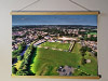 A 62cm / 24.4" poster hanger with 18x24" landscape print showing Aerial Photograph of Havant & Waterlooville - Draper Tools Community Stadium