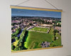 A 62cm / 24.4" poster hanger with 18x24" landscape print showing Aerial Photograph of Havant & Waterlooville - Draper Tools Community Stadium