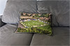 Custom Printed Canvas Cushion showing Aerial Photograph of Havant & Waterlooville - Draper Tools Community Stadium