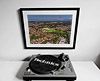 Extra Large Classic Mounted and Framed Fine Art Print showing Aerial Photograph of Havant & Waterlooville - Draper Tools Community Stadium