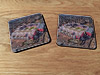 Cork drink coaster showing Aerial Photograph of Heart of Midlothian - Tynecastle
