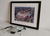 Classic Mounted and Framed Fine Art Print showing Aerial Photograph of Heart of Midlothian - Tynecastle