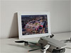 Framed Poster showing Aerial Photograph of Heart of Midlothian - Tynecastle