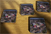 Cork drink coaster showing Aerial Photograph of Heart of Midlothian - Tynecastle