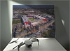 Fine Art Canvas showing Aerial Photograph of Heart of Midlothian - Tynecastle