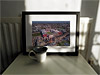 Classic Mounted and Framed Fine Art Print showing Aerial Photograph of Heart of Midlothian - Tynecastle
