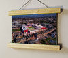 22.5cm / 8.9"  poster hanger with 6x8" landscape print showing Aerial Photograph of Heart of Midlothian - Tynecastle