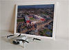 Framed Poster showing Aerial Photograph of Heart of Midlothian - Tynecastle